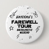 Laatste Tour Punk Rock Band Meisjesuitstapje Ronde Button 7,6 Cm (Voorkant)