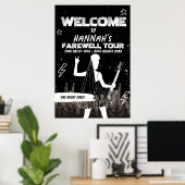 Laatste tour Punk rockband Bachelorette Welcome Si Poster (Thuiskantoor)