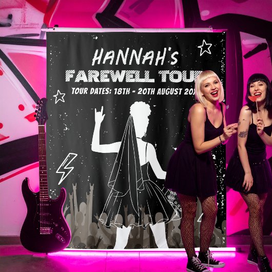 Laatste tour Punk rockband Bachelorette Welcome Si Wandkleed