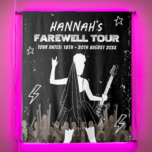 Laatste tour Punk rockband Bachelorette Welcome Si Wandkleed