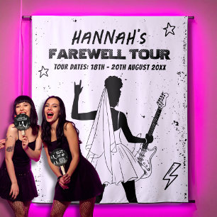 Laatste tour Punk rockband Bachelorette Welcome Si Wandkleed