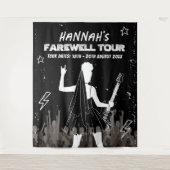 Laatste tour Punk rockband Bachelorette Welcome Si Wandkleed (Voorkant)