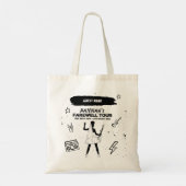 Laatste tour punkrockband vrijgezellenfeest naam tote bag (Achterkant)