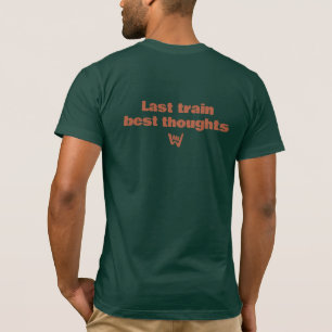Laatste Trein Beste Gedachten Minimale Typografie T-shirt