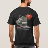 Laatste trolley 70e Jubileum - Afbeelding op rug T-shirt (Achterkant)