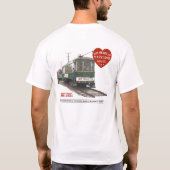 Laatste trolley 70e Jubileum - Afbeelding op rug T-shirt (Achterkant)