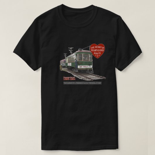 Laatste trolley 70e Jubileum - Afbeelding op voorz T-shirt (Design voorkant)