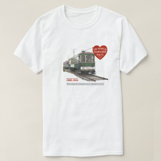 Laatste trolley 70e Jubileum - Afbeelding op voorz T-shirt (Design voorkant)