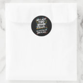 Laatste Twee Hersencellen Strijdend Om De Derde Pl Ronde Sticker (Tas)