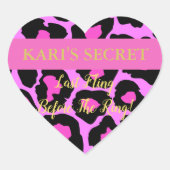 Laatste uitje voor de bruiloft Bridal Shower Feest Hart Sticker (Voorkant)