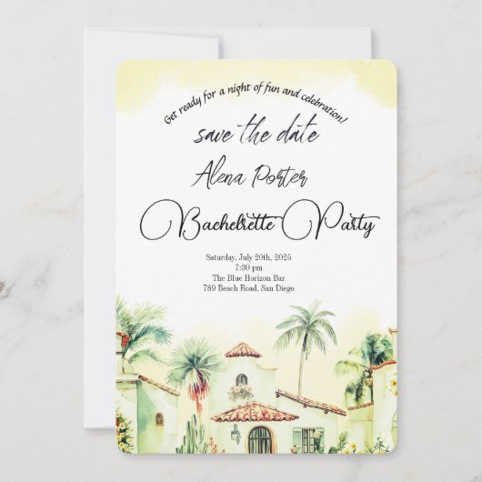 Laatste uitje voor de ring Bachelorette Bash Kaart (Voorkant)