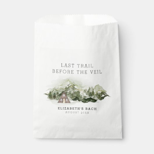 Laatste uitje voor de sluier vrijgezellenweekend bedankzakje (Voorkant)