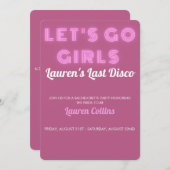 Laatste uitnodiging van Disco Bachelorette Party (Voorkant / Achterkant)