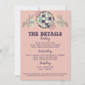 Laatste uitnodiging van Disco Retro Bachelorette (Achterkant)