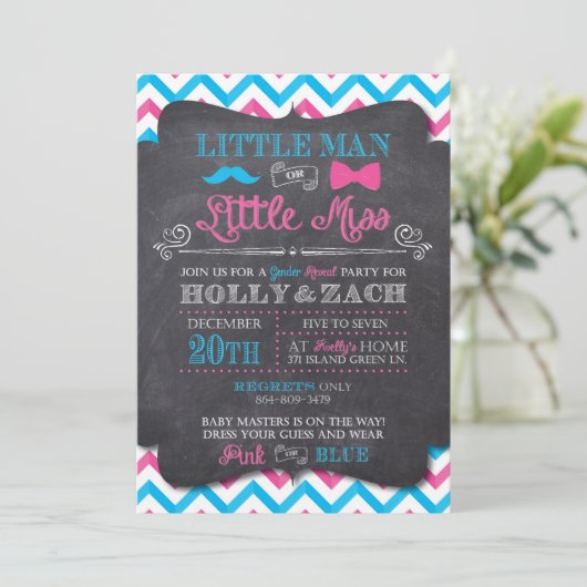 Laatste uitnodiging voor genderonthulling Allison (Staand voorkant)