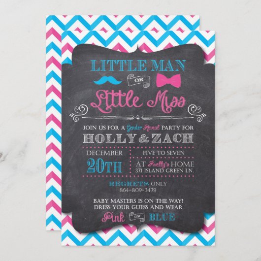 Laatste uitnodiging voor genderonthulling Allison (Voorkant / Achterkant)