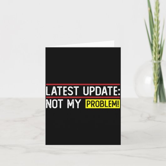 Laatste update_ Niet grappig sarcastisch humor pro Kaart (Voorkant)
