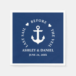 Laatste vaart voor de sluier nautische anker harte servet