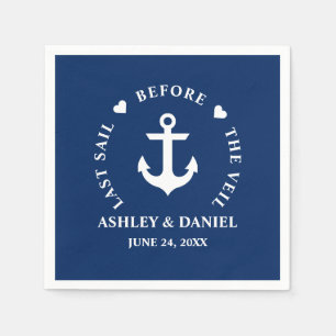 Laatste vaart voor de sluier nautische anker harte servet