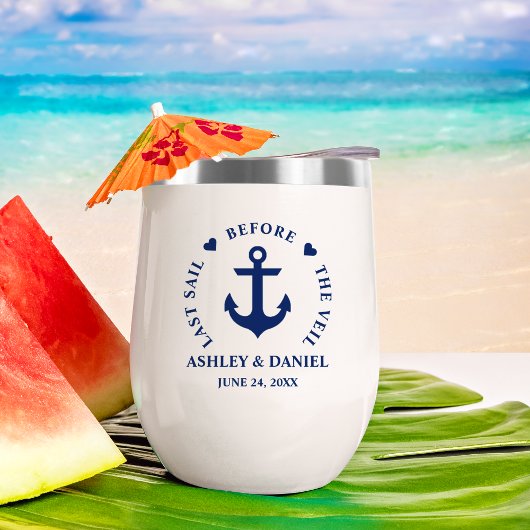 Laatste vaart voor de sluier nautische bruiloft