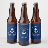 Laatste vaart voor de sluier nautische bruiloft bier etiket (Flessen)