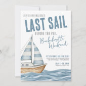 Laatste vaart voor de sluier nautische vrijgezelle kaart (Voorkant)