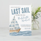 Laatste vaart voor de sluier nautische vrijgezelle kaart (Staand voorkant)