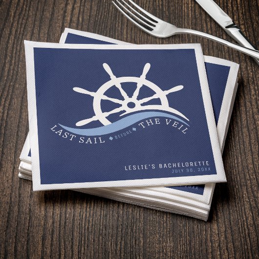 Laatste vaart voor de Veil Helm Bachelorette Party Servet