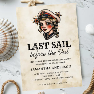 Laatste vaart voor de Veil Retro Bachelorette Part Kaart
