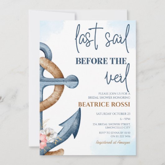 Laatste vaart voor het sluier nautisch Vrijgezelle Kaart (Voorkant)