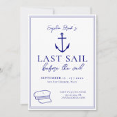 Laatste vaart voor het Veil Bachelorette weekend Kaart (Voorkant)