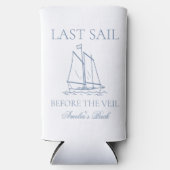 Laatste vaart voor het Veil Bachelorette weekend Seltzer Blikjeskoeler (Voorkant)