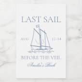 Laatste vaart voor het Veil Bachelorette weekend Wijn Etiket (Enkel label)