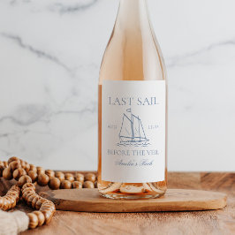 Laatste vaart voor het Veil Bachelorette weekend Wijn Etiket