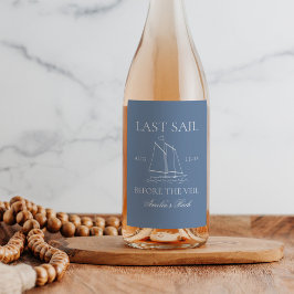 Laatste vaart voor het Veil Bachelorette weekend Wijn Etiket