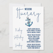 Laatste vaart, Yachting Bachelorette Weekend Party Kaart (Achterkant)