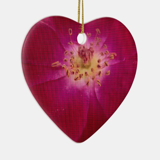 Laatste Valentijnsdag gecontroleerd Roos Keramisch Ornament (Rechts)