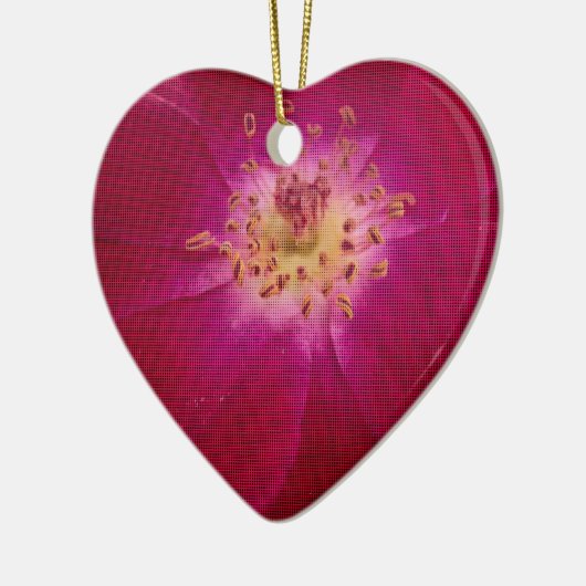 Laatste Valentijnsdag gecontroleerd Roos Keramisch Ornament (Links)