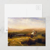 Laatste van de Buffalo door Albert Bierstadt (1888 Briefkaart (Voorkant / Achterkant)