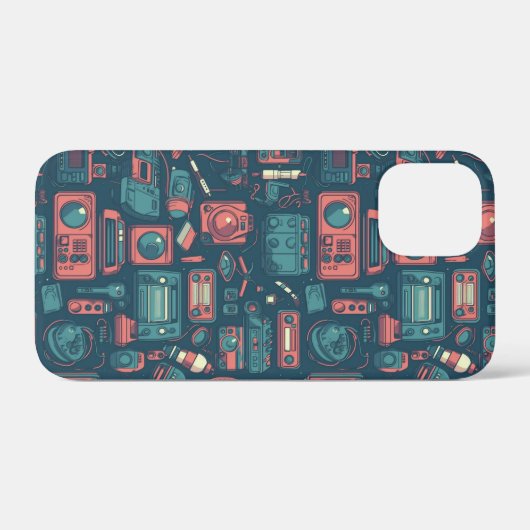 Laatste van het verleden: Tech van 80 Case-Mate iPhone Case (Achterkant (horizontaal))