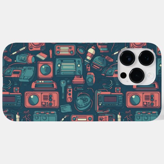 Laatste van het verleden: Tech van 80 Case-Mate iPhone Case (Achterkant (horizontaal))