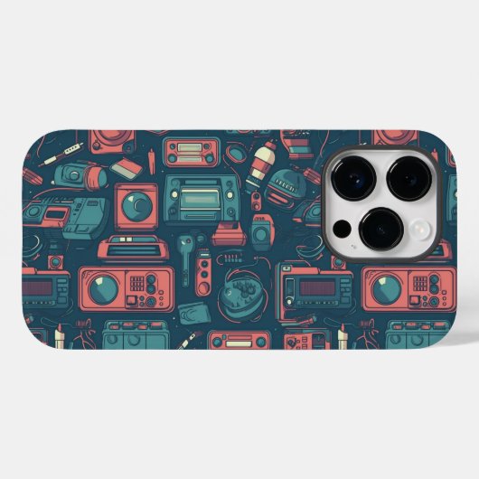 Laatste van het verleden: Tech van 80 Case-Mate iPhone Case (Achterkant (horizontaal))