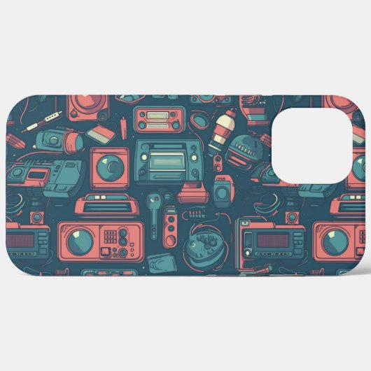 Laatste van het verleden: Tech van 80 Case-Mate iPhone Case (Achterkant (horizontaal))