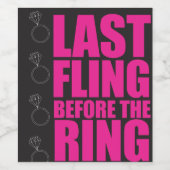 laatste vangst wijn etiket (Enkel label)