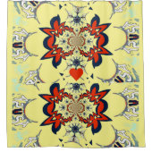 Laatste verbazingwekkende Floral Continental Mode Douchegordijn (Voorkant)