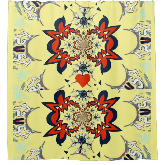 Laatste verbazingwekkende Floral Continental Mode Douchegordijn (Voorkant)