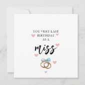 Laatste verjaardag als Miss Kaart (Voorkant)