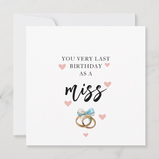 Laatste verjaardag als Miss Kaart (Voorkant)