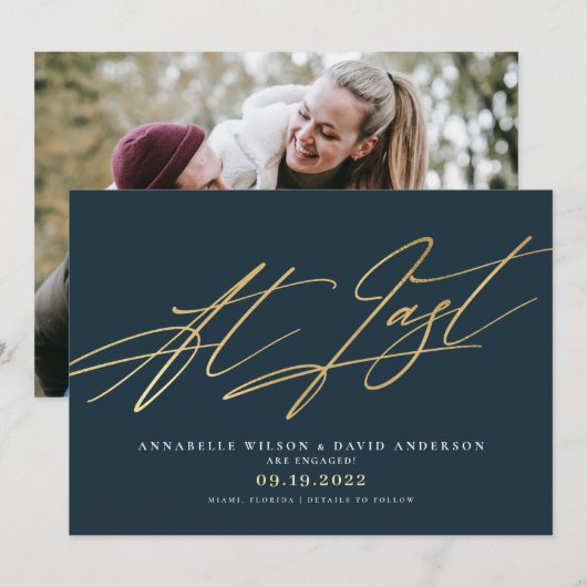 Laatste Verloving op zee en goudfoto's Aankondiging (Voorkant / Achterkant)