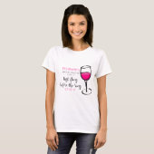 Laatste vliegen voor de ring wijnglas Bachelorette T-shirt (Voorkant volledig)